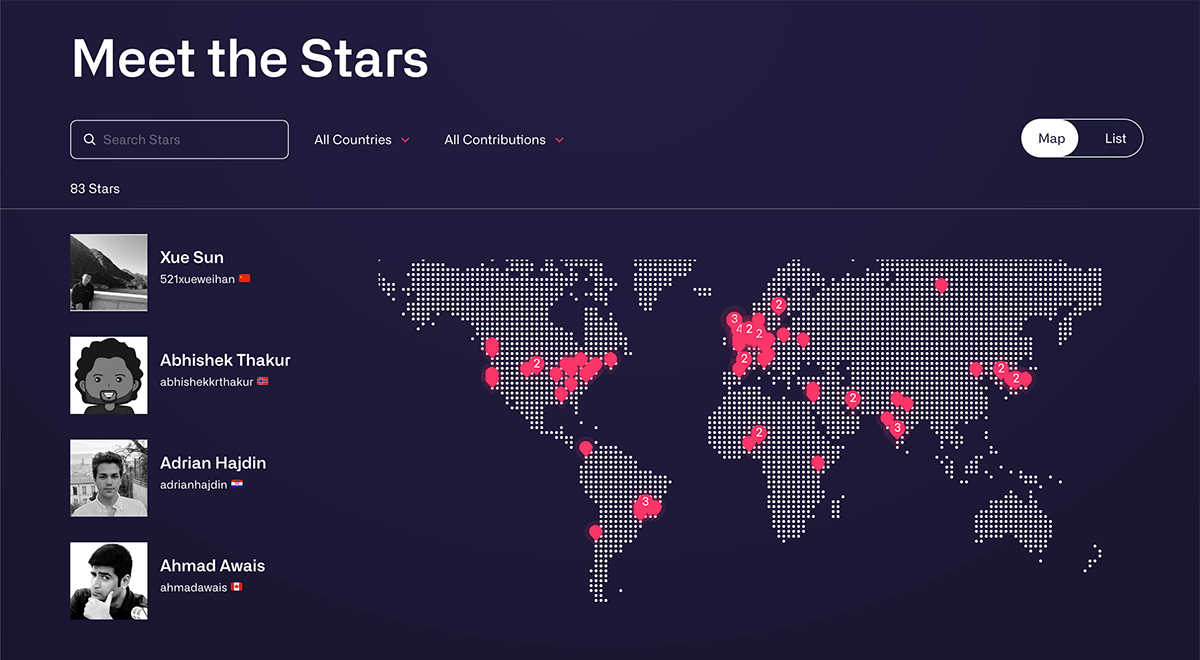 End3r's Corner - GitHub Stars map