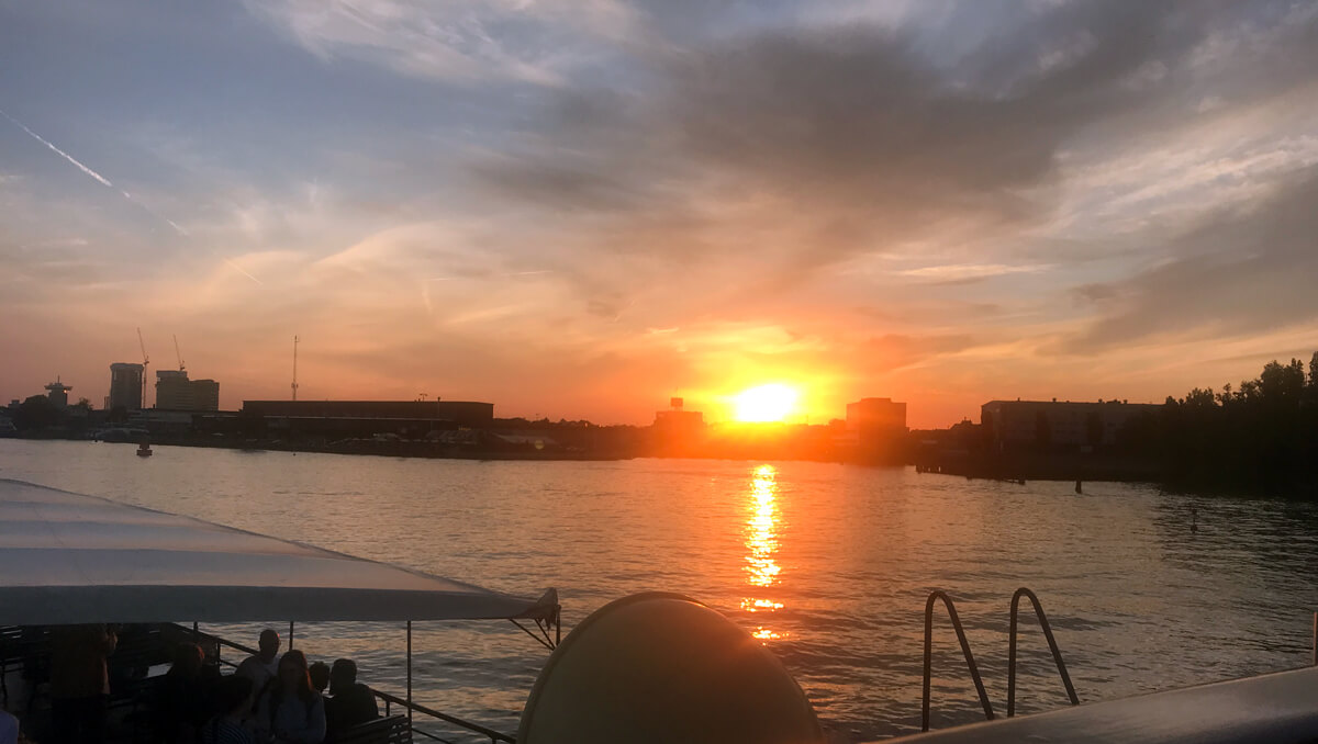 Enclave Games - JSNation 2022 in Amsterdam - sunset