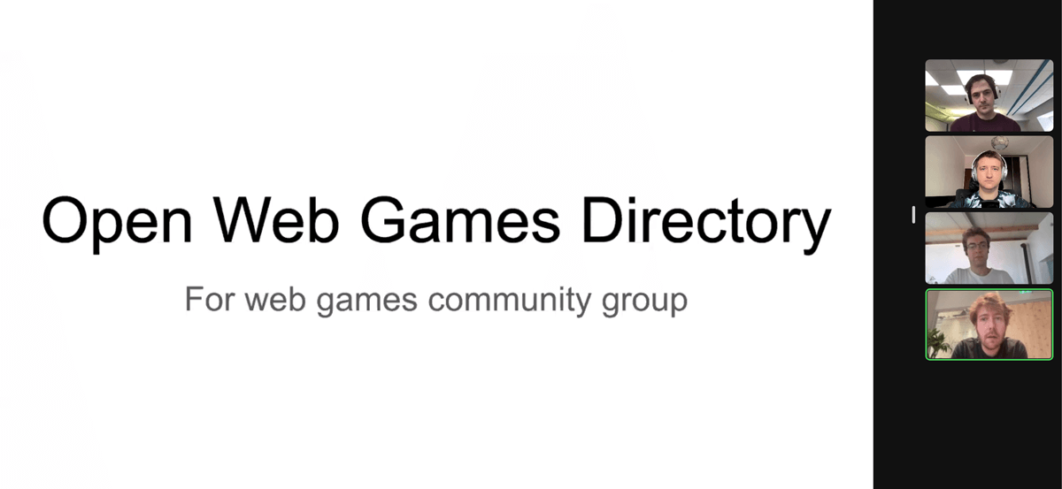 W3C Games CG September 2022: Open Web Games Directory