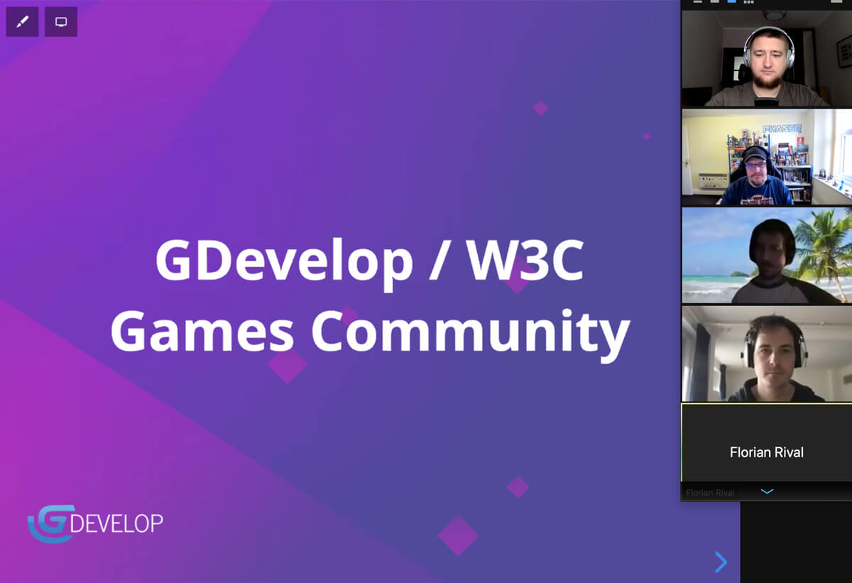End3r's Corner - W3C Games CG September 2021: GDevelop