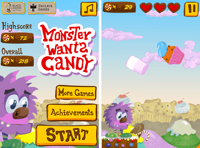 Monster Wants Candy game